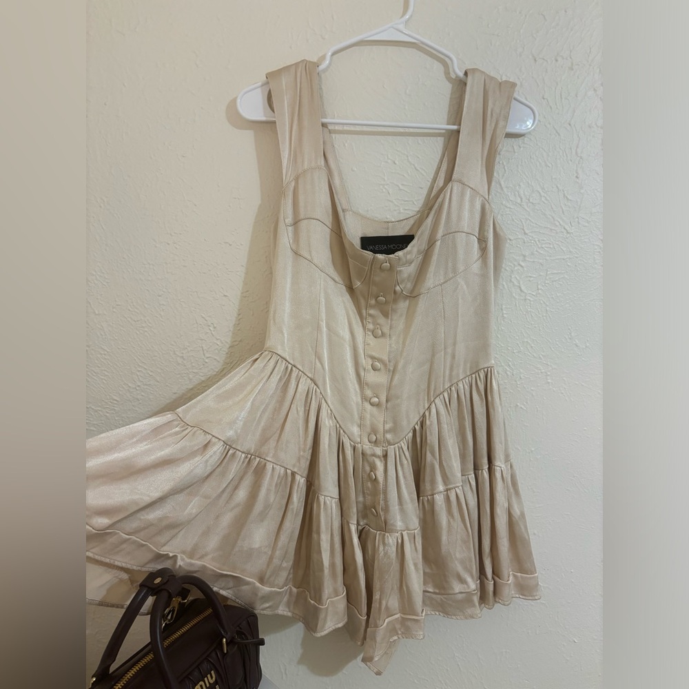 VANESSA MOONEY SATIN ROMPER - Picture 2 of 6